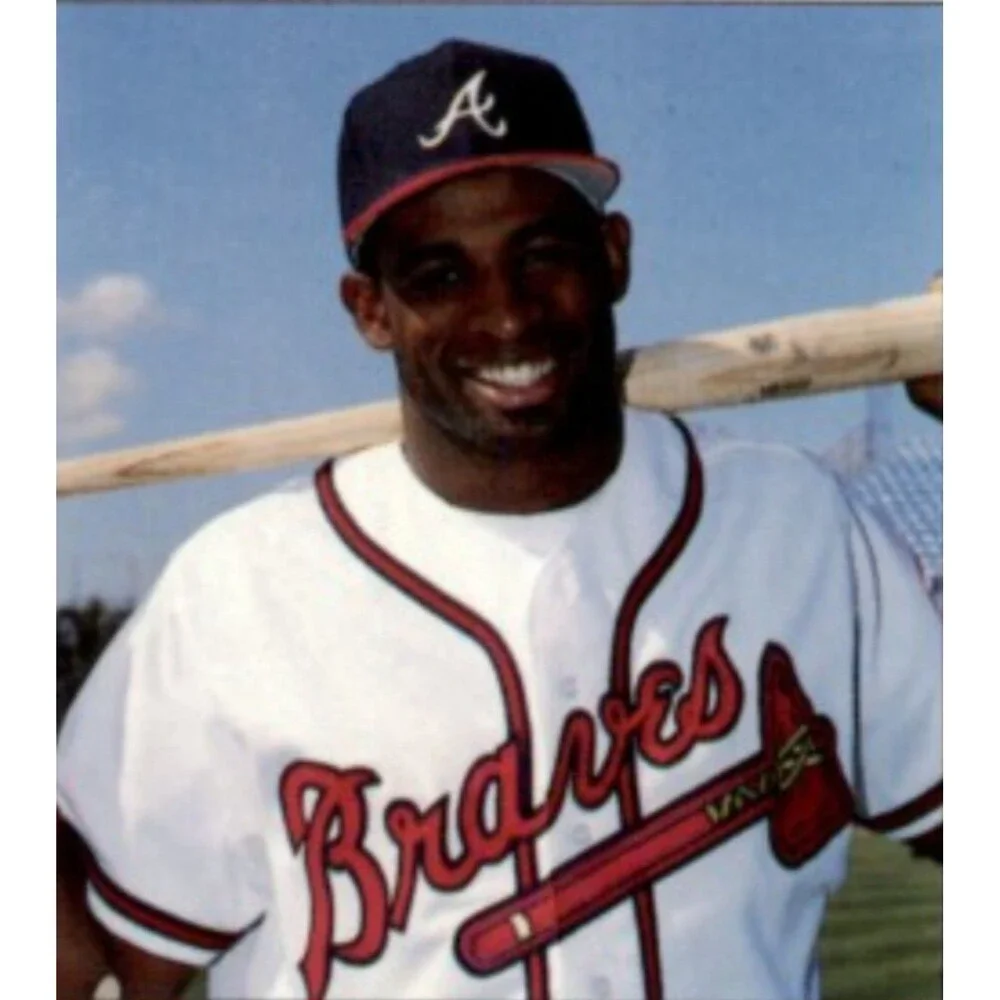 Deion Sanders (Mitch/Ness)-(Braves)-(Jersey)-(White)-(New Cond.)-(XL)-$110.00 - Picture 4 of 11